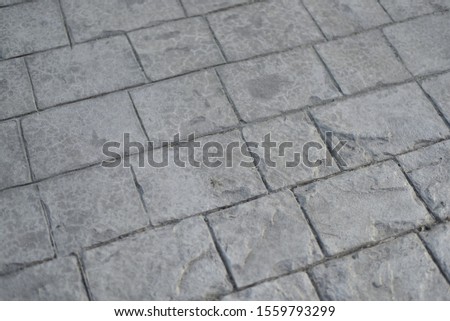 stamp concrete pavement in background detail