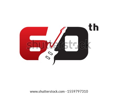 Number 60 logo or symbol template design