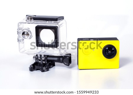 Action camera with housing case ,Protection Camera On the sea.