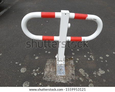 metal traffic warning barrier on the road