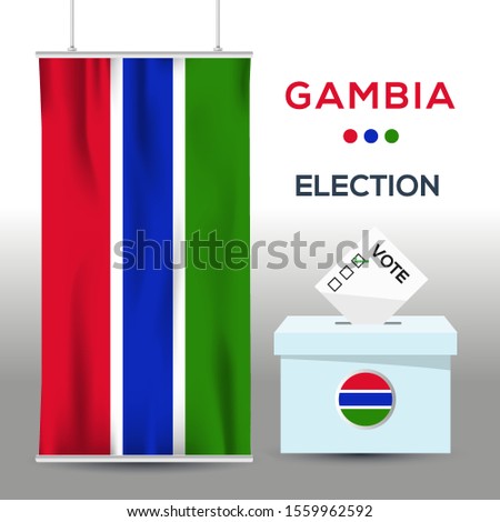 Gambia election background vector work ,Flat design, Vector illustration.