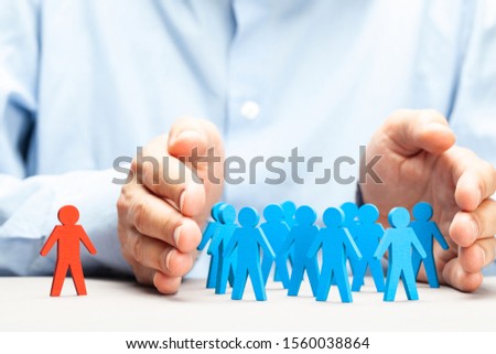 Wrong staffing. Discrimination in a business team Royalty-Free Stock Photo #1560038864