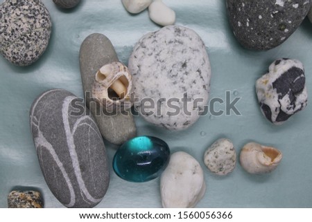 Smooth stones, pebbles, different colors, for relaxation. For interior decoration.