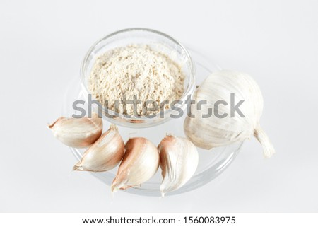 Dried Garlic Isolated in white