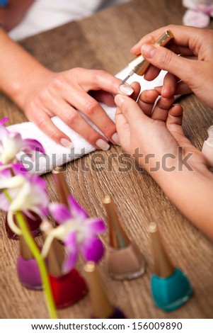 manicure making concept