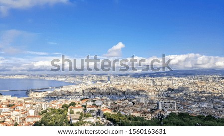 panorama of Marseille from Notre Dame de La Garde
