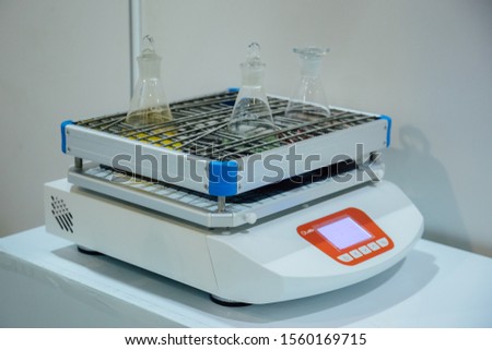 Modern chemical laboratory flask shaker