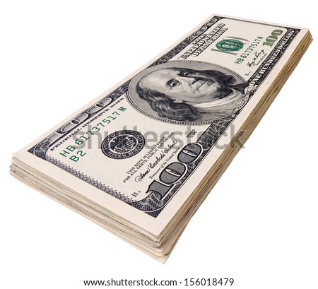 packet of U.S. dollars 