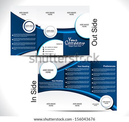 Corporate Tri Fold Brochure vector illustration  Royalty-Free Stock Photo #156043676