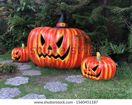 pumpkins halloween festival concept background