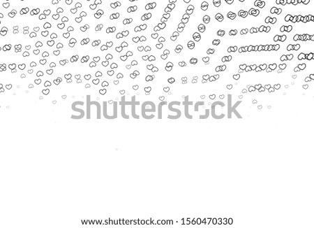 Light Gray vector backdrop with sweet hearts. Beautiful colored illustration with hearts in celebration style. Template for Valentine's greeting postcards.
