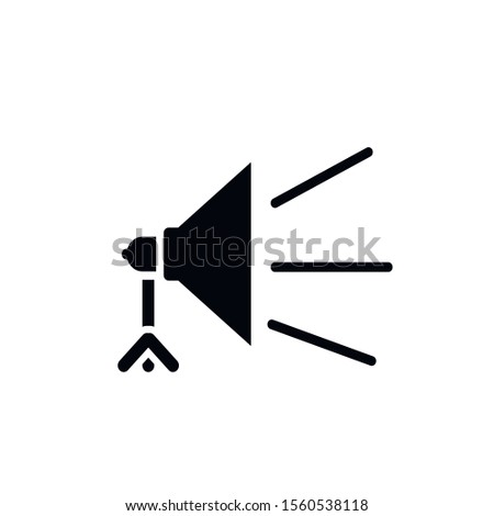 Illustration of megaphone. Monochrome style. isolated on white background.