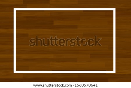 Frame template design with wooden board illustration
