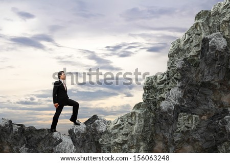 Concept business. Courage of businessman. Royalty-Free Stock Photo #156063248