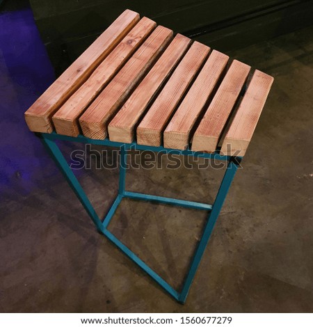 Macro photo bar chair. Stock photo design concept loft style bar chair