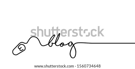 Blog with mouse icons Social media network symbols Funny vector  blogging quote concept Connecting communication for blogger content,  Communicate to post mail Share about blogs Mailbox mailing online Royalty-Free Stock Photo #1560734648