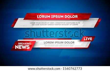Vector Illustration Lower Third Template Breaking News Header Royalty-Free Stock Photo #1560762773