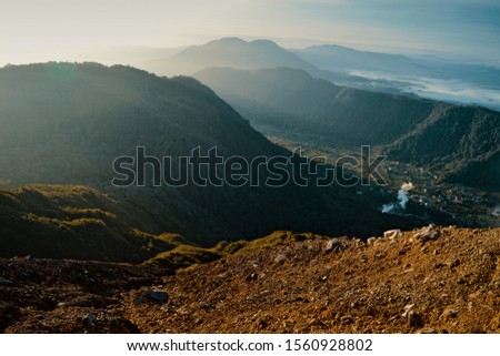 the beauty of Mount Sibayak, Indonesia