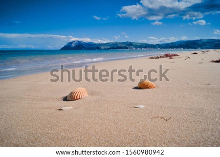 summer view in laredo walking on the beach
