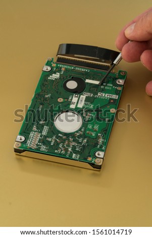 Circuit board which for data being checked and repaired by a technician .