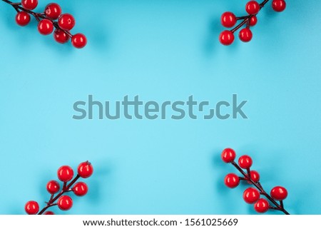 christmas concept on blue background