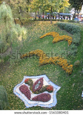 city Park Gomel Belarus pictures with grass and a home for birds