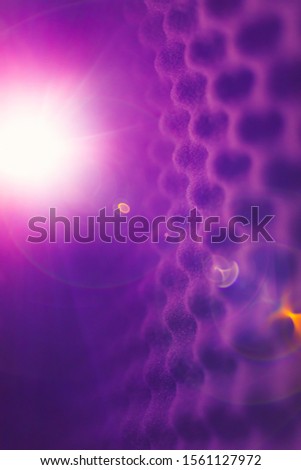 acoustic foam abstract background with glow light