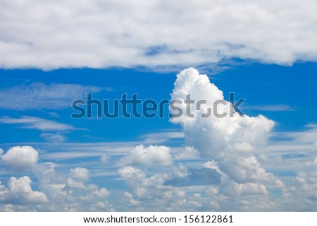 Light beautiful clouds on the background of a blue sky