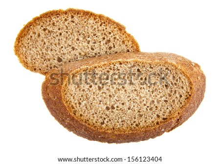 bread on a white background. One picture from series.