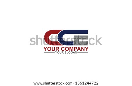 simple creative modern and strong CCE initial logo template vector icon eps 10 for any business, accounting, consulting, real estate.