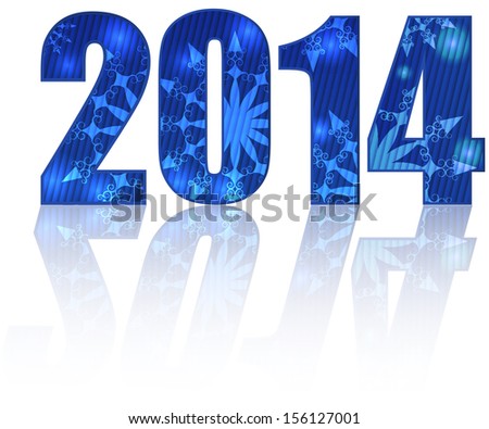 Illustration of numbers of new year 2014. Vector illustration for your design.
