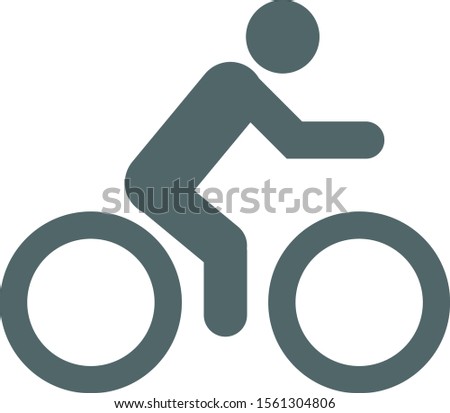 The man ride bicycle icon. Vector illustration
