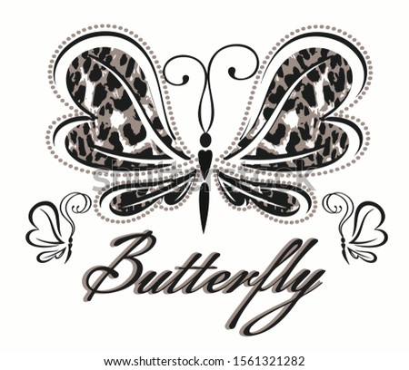 cute butterfly animal graphic beauty print vector 