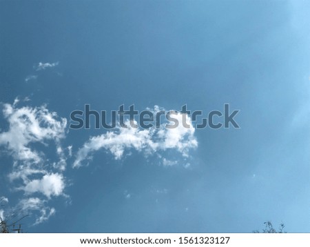 white cloud in the summer day