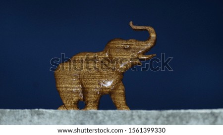 A beautiful hand made wood elephant picture