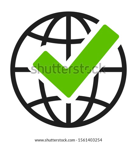Worldwide shipping vector icon isolated on white background