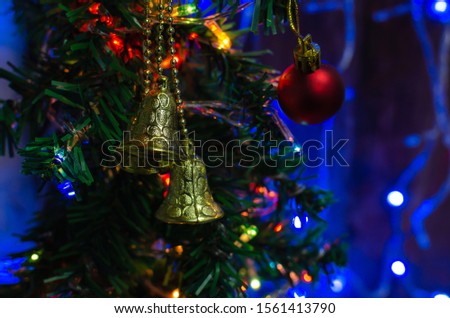 Christmas Tree Light Bokeh Background
