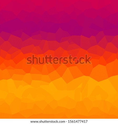 Sunset color Abstract trianglify Generative Art background illustration