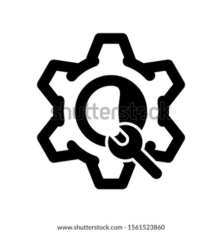 gear icon isolated sign symbol vector illustration - high quality black style vector icons
