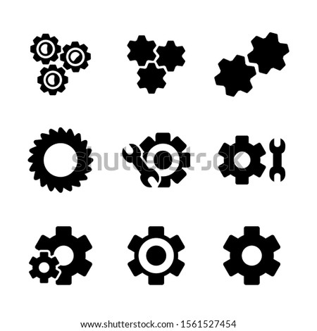 gear icon isolated sign symbol vector illustration - Collection of high quality black style vector icons
