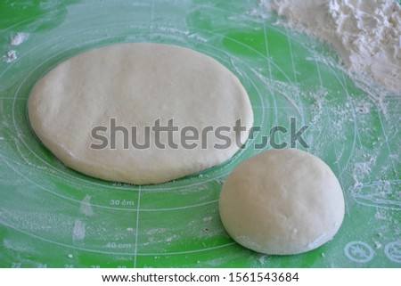 raw dough on the table