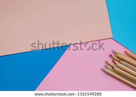 Creativity inspiration education concepts with pencil and cup on pink pastel color background. minimal ideas concept.