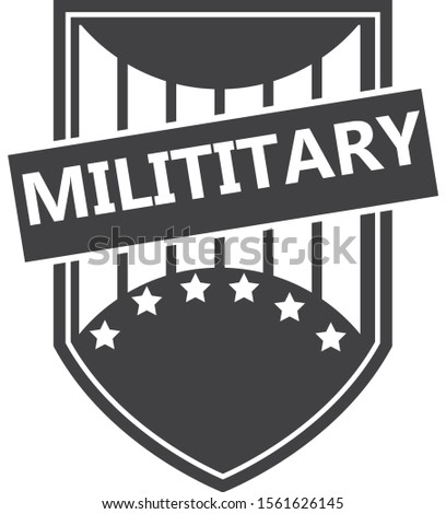 Military symbol design vector template logo.