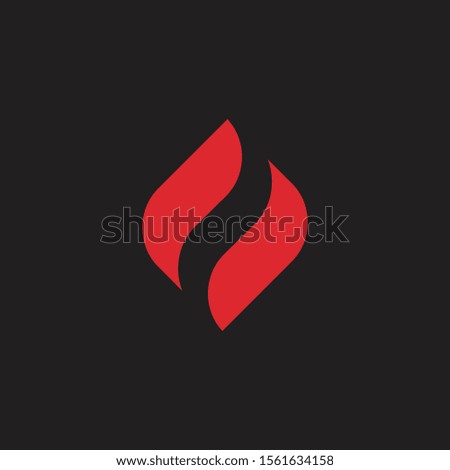 red fire logo with a simple and elegant concept.
