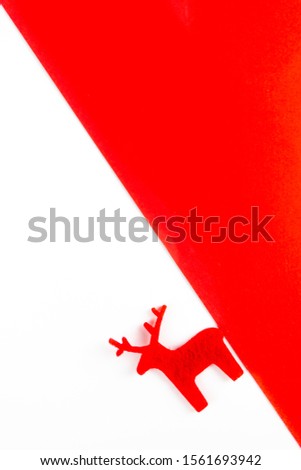 Small red santa's claus reindeer