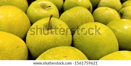Stock photos, pictures and royalty-free images of Healthy fruits and fresh organic green apple background photo 