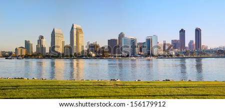 Downtown City of San Diego, California Cityscape Panorama 
