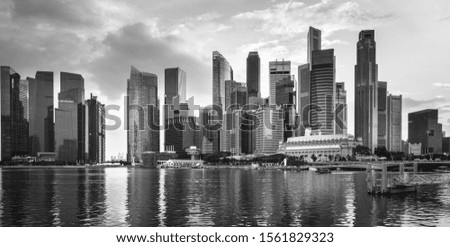Sunrise over Singapore city center, Singapore