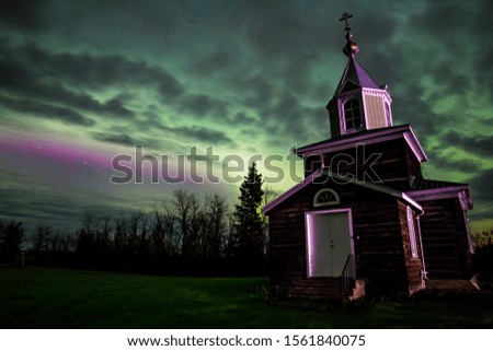 Little old Church with beautiful sky in the background