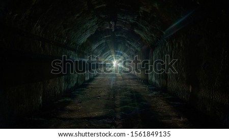 Light at the end of the tunnel Royalty-Free Stock Photo #1561849135